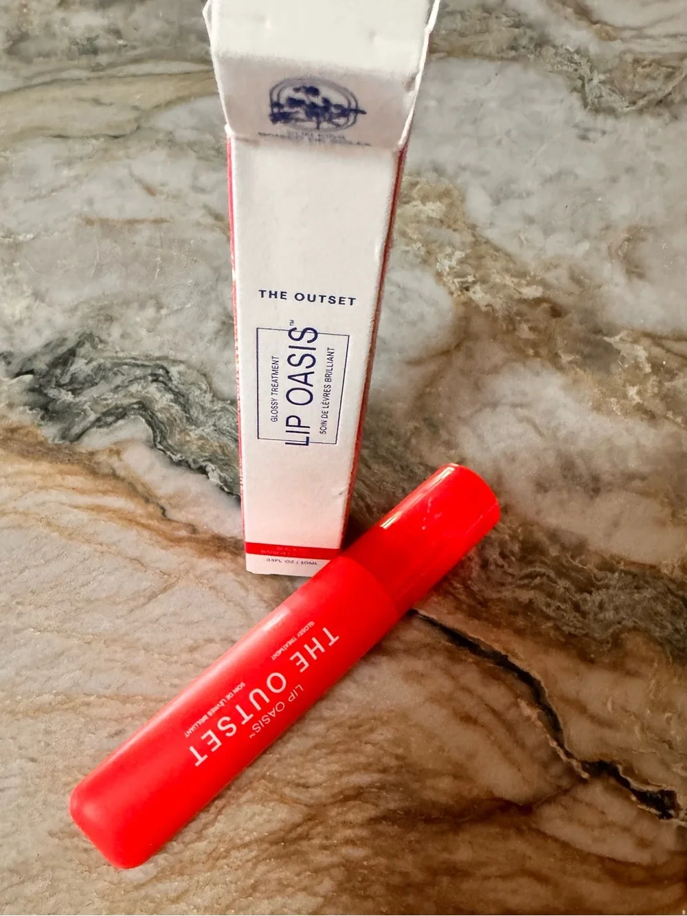 The Outset Lip Oasis Glossy Treatment — Sun Kiss (Red)